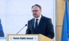 Dan Jorgensen, Minister for Development Cooperation and Global Climate Policy of Denmark addresses the 52nd Regular Session of the Human Rights Council, Geneva.