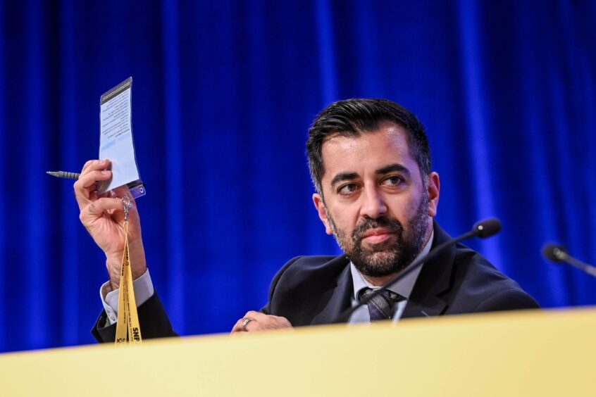 First Minister Humza Yousaf casting his vote at the Independence Strategy resolution vote.
Sunday 15th October 2023