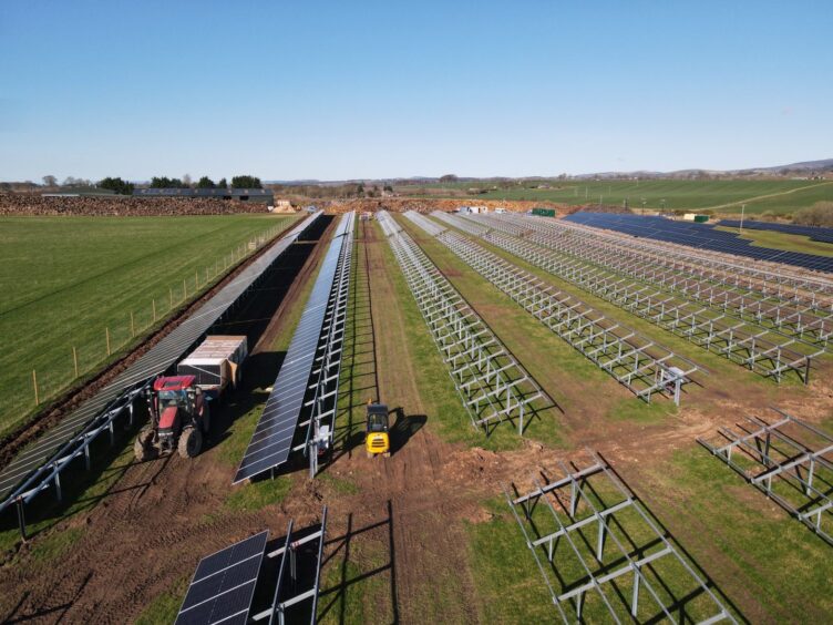 6.7MW Ecosse Solar Parks project in Forfar.