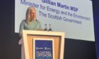 Energy minister Gillian Martin addresses the Floating Offshore Wind conference.. Aberdeen.
