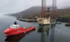 Noble Intrepid leaves Kishorn Port dry dock.