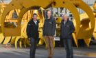 (L-R) Richard Lind (Ashtead Technology general manager), Sam Long (CEO Decom Mission), Callum Falconer (operation director Decom Mission).. Inverurie, Aberdeenshire. Supplied by Kenny Elrick/DC Thomson