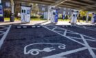 The new Dundee EV charging hub which includes chargers which have freshwater harvesting and second life battery storage.