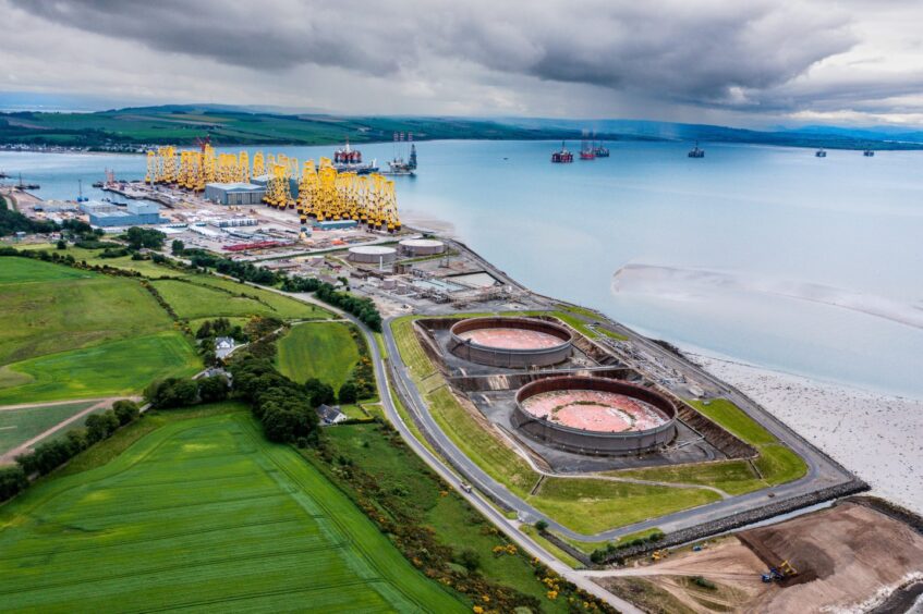 The Nigg Oil Terminal. Cromarty Firth.