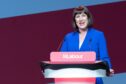 Shadow chancellor Rachel Reeves addresses the Labour Party Women's Conference 2023 in Liverpool.