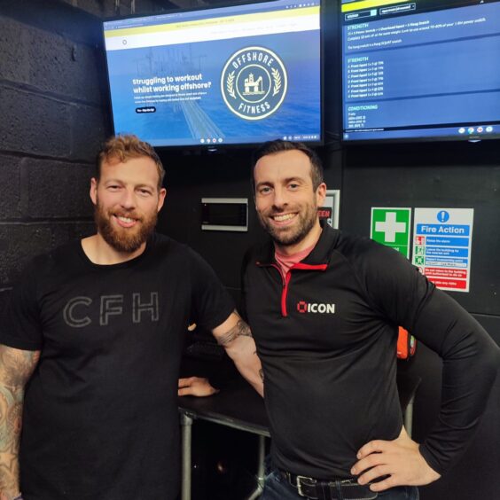 Offshore Fitness co-founders Dan Simpson and Shaun Gibbins.