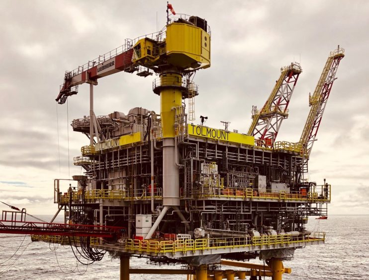 The Tolmount platform in the North Sea.