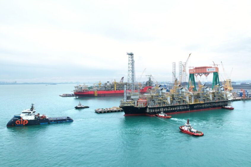 Gimi FLNG has set sail from Seatrium's Singapore yard