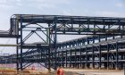 Pipelines at the Dangote Industries Ltd. oil refinery and fertilizer plant site in the Ibeju Lekki district of Lagos, Nigeria, on Monday, May 22, 2023.