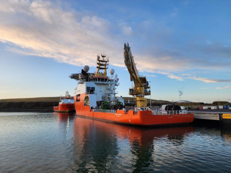 The Ocean Infinity Normand Superior vessel used to complete the site investigation for the Buchan Offshore Wind project.