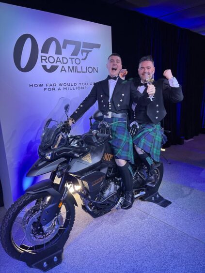 James and Sam O'Neil at a launch event for the 007 show.