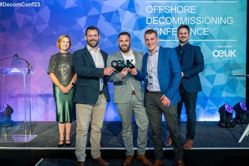 Utility ROV Services wins the supply chain category at OEUK Awards for Excellence in Decommissioning. St Andrews.