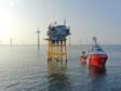 Bluestream Offshore vessel ROVSV Vos Sugar completing work at the Gemini Offshore Wind Farm in the Netherlands North Sea.