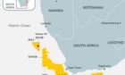 To go with story by Jeremy Cresswell. Overcoming the curse of Big Oil Picture shows; Map of Namibia. N/A. Supplied by TotalEnergies Date; Unknown