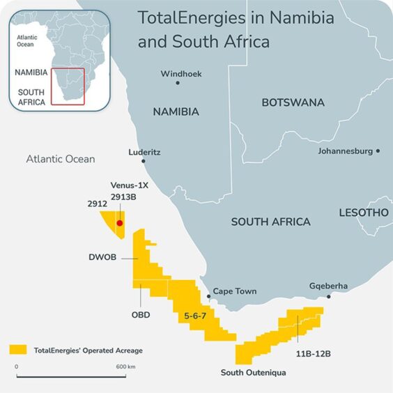 To go with story by Jeremy Cresswell. Overcoming the curse of Big Oil Picture shows; Map of Namibia. N/A. Supplied by TotalEnergies Date; Unknown
