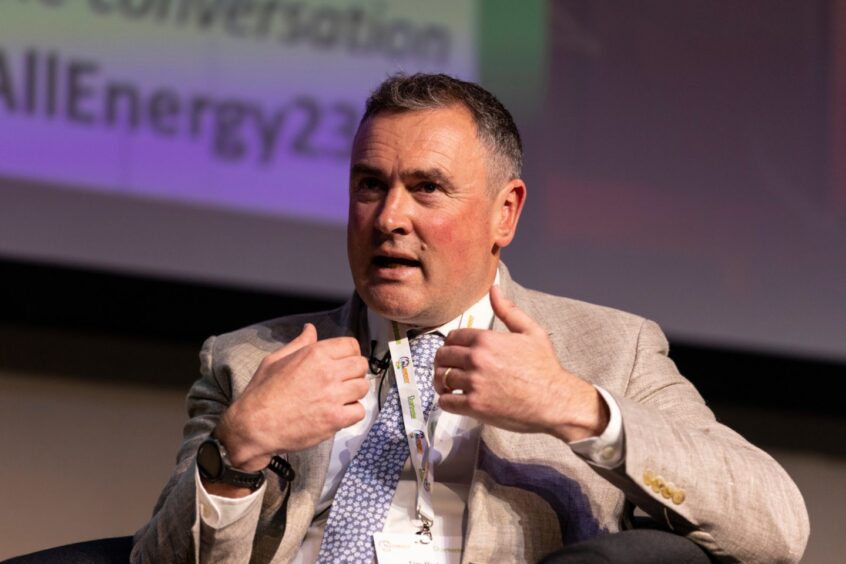 Tim Pick speaking at the All-Energy conference Glasgow. May 2023.
