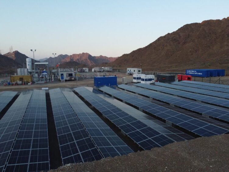 44.01 solar panels in Fujairah, powering a carbon capture and mineralisation project