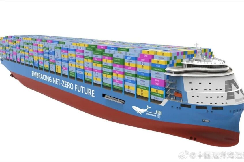 China is developing a giant nuclear-powered container ship.