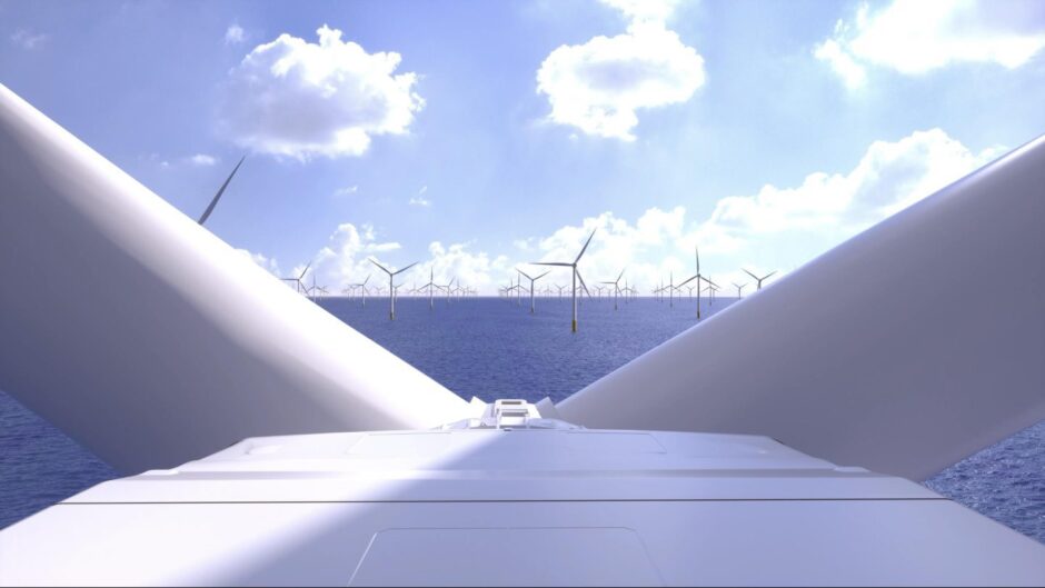 A concept image of the Dogger Bank offshore wind farm