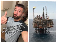TikTok star reviewing North Sea oil platforms