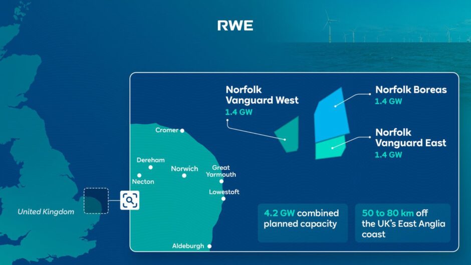 RWE acquires the UK Norfolk Offshore Wind Zone portfolio.