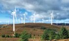 An artist's impression of the turbines proposed for Hill of Fare. Image: Tricker PR