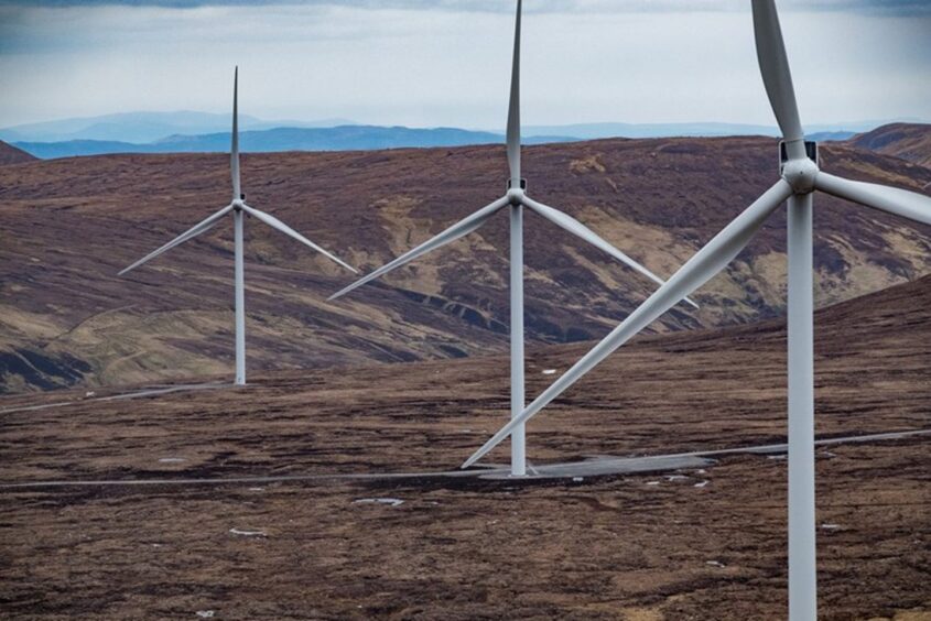 An SSE Renewables wind farm in the Scottish Highlands.