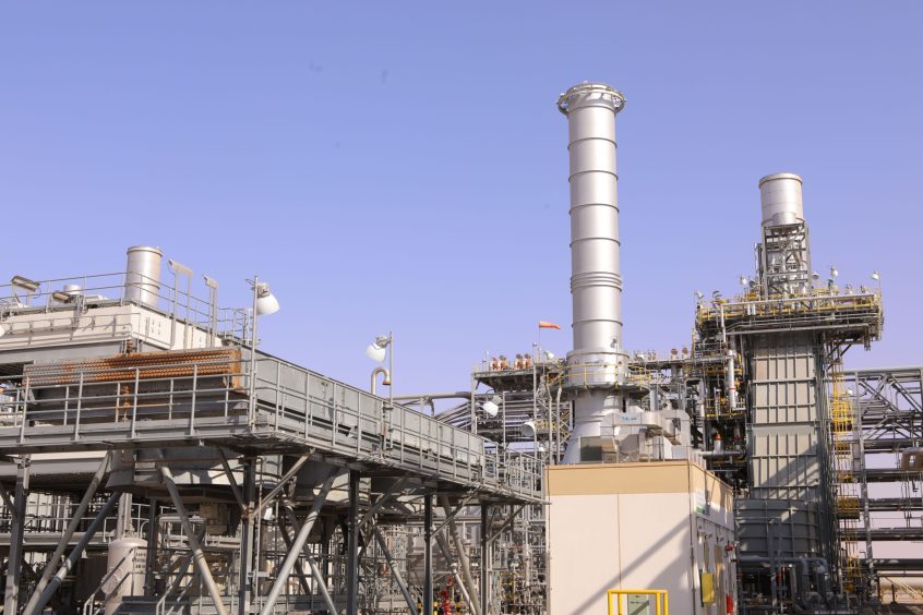 Processing facilities at the Khurais Processing Department in the Khurais oil field in Khurais, Saudi Arabia.