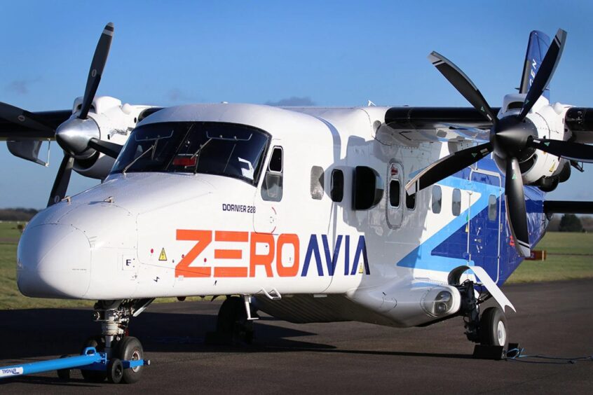 ZeroAvia hydrogen-electric aircraft.