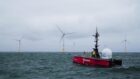 Furgo carries out first ever fully remote offshore wind ROV inspection at Aberdeen offshore wind farm. Aberdeen, North Sea.