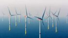 A visualisation of a planned BP wind farm in the Irish Sea.