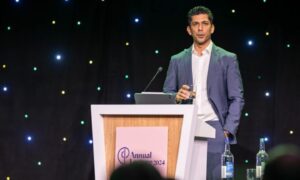 Salman Malik, speaking at Prosper's Annual Lecture in Aberdeen.