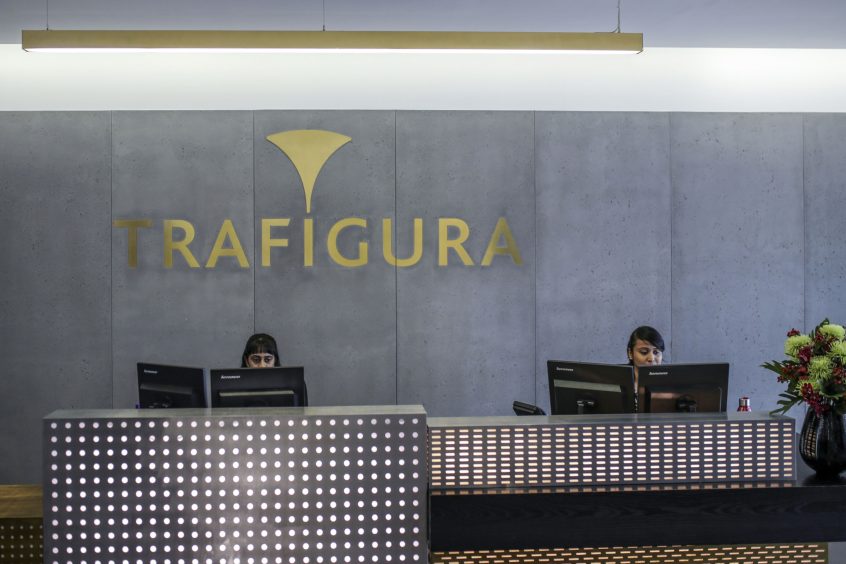 Workers at a Trafigura office in Mumbai, India.
