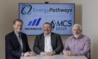 From L-R: Graeme Marks, Director & Co-Founder, EnergyPathways; Scott Cormack, Regional Director, Mermaid Subsea Services UK; and Charlie Hughes, Pipelay Services Manager, MCS Group.