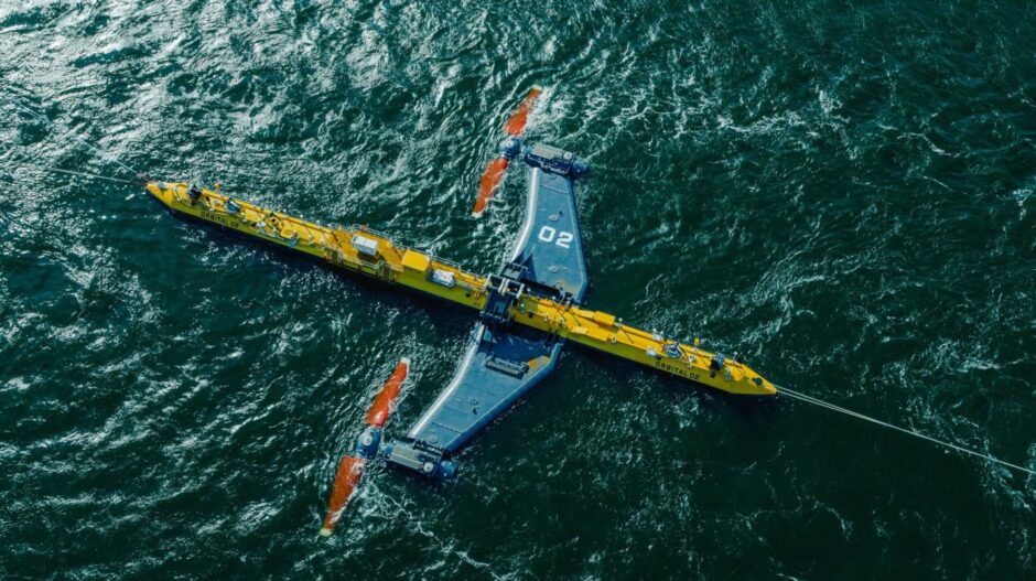 The O2 Tidal Turbine developed by Orbital Marine Power.