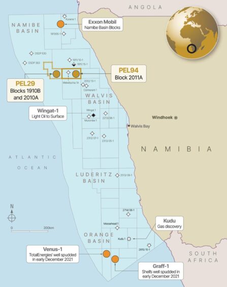 Global Petroleum's Namibia asset