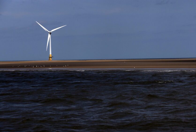 An offshore wind turbine at the Scroby Sands Wind Farm, operated by E.ON SE, near Great Yarmouth, UK, on Friday, May 13, 2022. The UK will introduce new laws for energy to enable a fast build out of renewables and nuclear power stations as set out in the government?s energy security strategy last month. Photographer: Chris Ratcliffe/Bloomberg