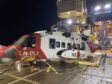 Wreckage of an S-92 helicopter which crashed off the coast of Norway during a training exercise for Equinor after it was retrieved from the sea floor.