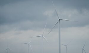 A wind farm in Romania. Photographer: Andrei Pungovschi/Bloomberg