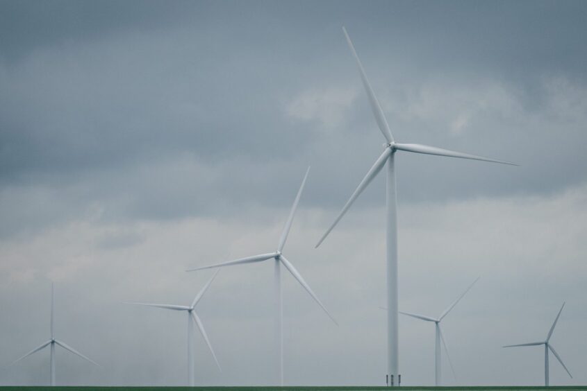 A wind farm in Romania. Photographer: Andrei Pungovschi/Bloomberg