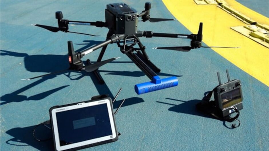 A drone used for emissions monitoring and measuring.
