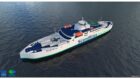 Scandlines' new Futura, billed as the "world's largest zero-emission freight ferry".