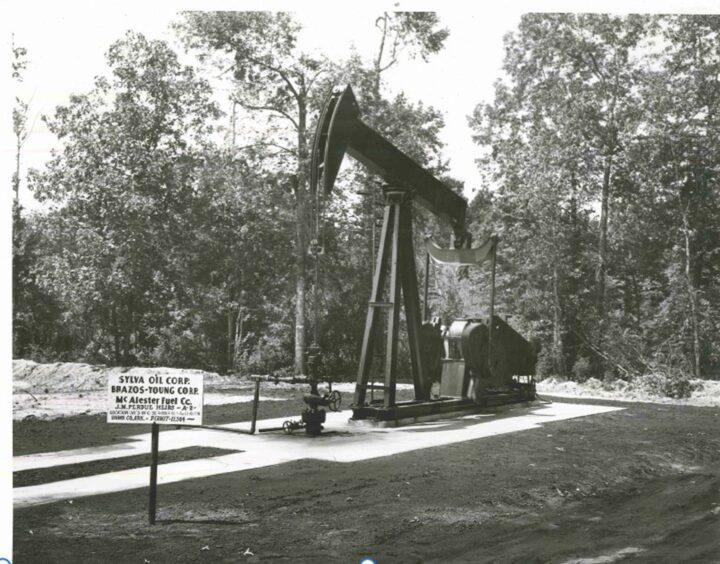 Beginning in 1938, the Huntings invested in oil production in the USA through the Brazos-Young Corporation. Here is a well head in Union County, Arkansas.