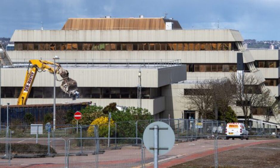 The demolition of the former Shell HQ is expected to take about a year. Image: Kenny Elrick/DC Thomson.