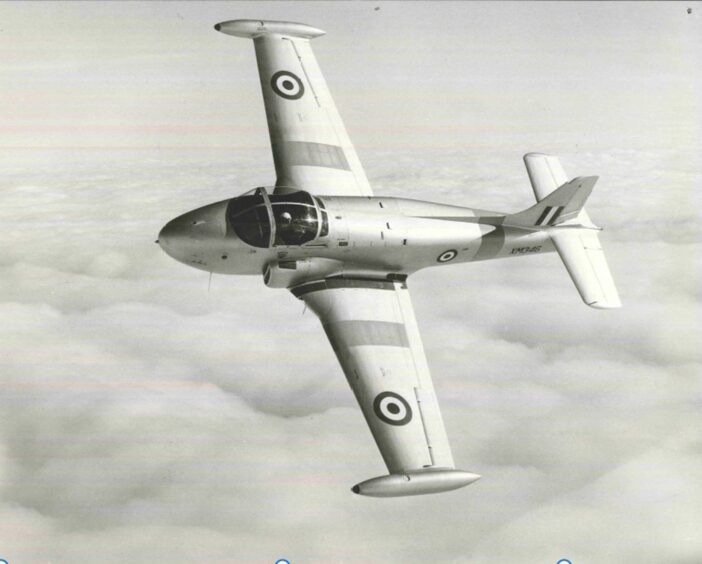 The Hunting Jet Provost.  A most successful ab initio jet trainer with over 500 built. The aircraft type is still in service with the Royal Air Force after 35 years.. -. Supplied by Hunting Date; Unknown
