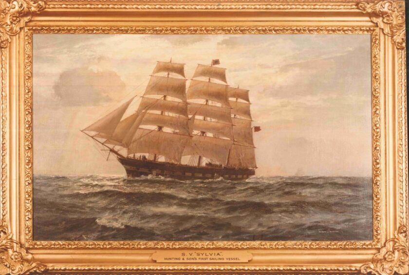 The sv Sylvia was the first ship in the Hunting fleet, acquired in 1874.
