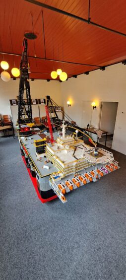 The Thialf vessel recreated in Lego.