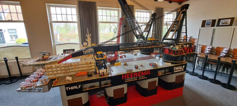 A man took seven years to recreate the giant Thialf vessel out of Lego.