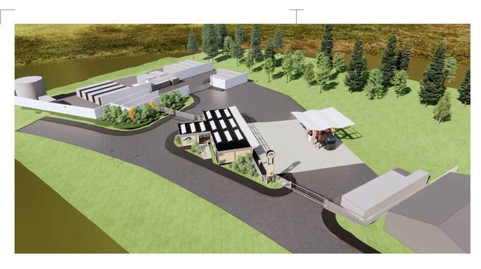 An aerial view of the proposed Argyll Hydrogen Hub.