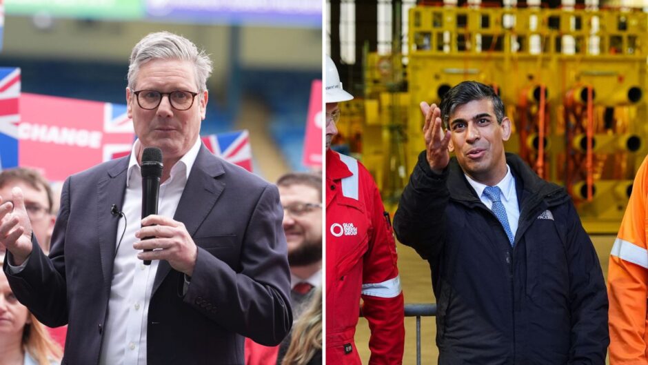 Labour leader Sir Keir Starmer (left) and Conservative Prime Minister Rishi Sunak (right) on the campaign trail.